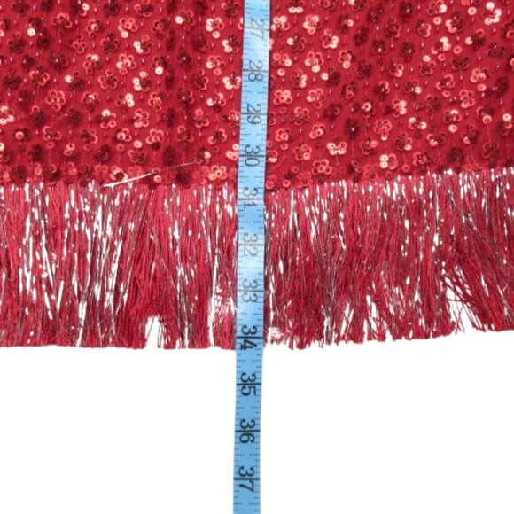 Saylor NYC Caitriona Sequin Fringe Red Mini Dress S - Picture 8 of 11